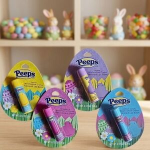 Peeps Marshmallow Creme Flavored Lip Balm Set - 4 Flavors NIP